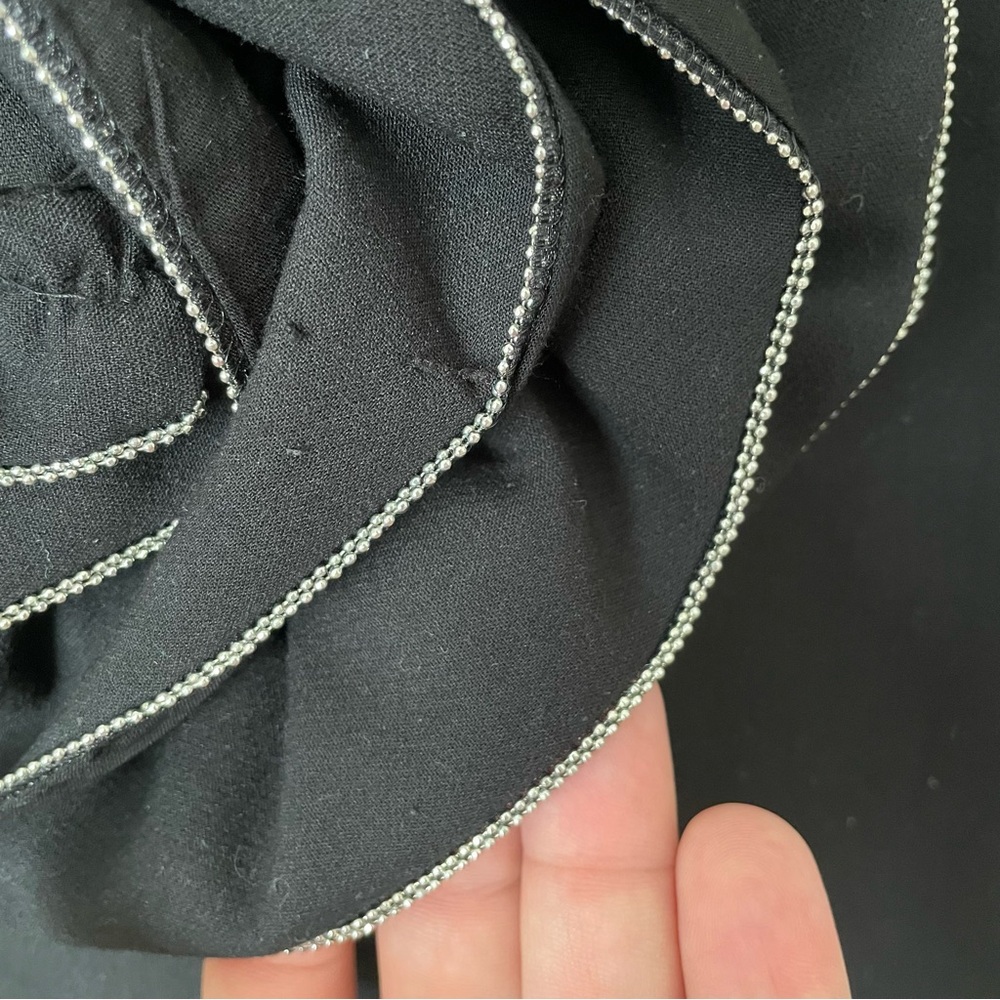 ZARA Girls Black Rosette Detail Dress 13 - 14 - Picture 4 of 6